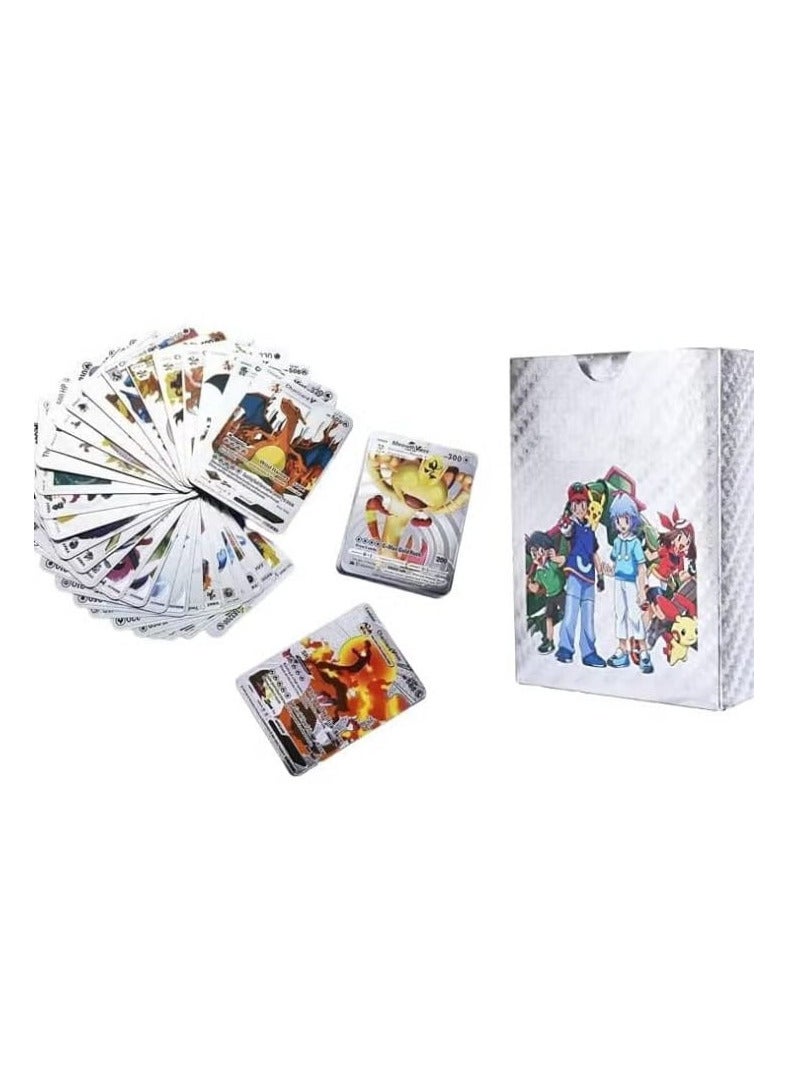 Rajvi Collectible Card Games, 55pcs Silver Foil, TCG Deck, VMAXX Series, Rare Silver and Common Mystery Cards - Image 2